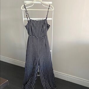 Polka Dot Jumpsuit - Black and White